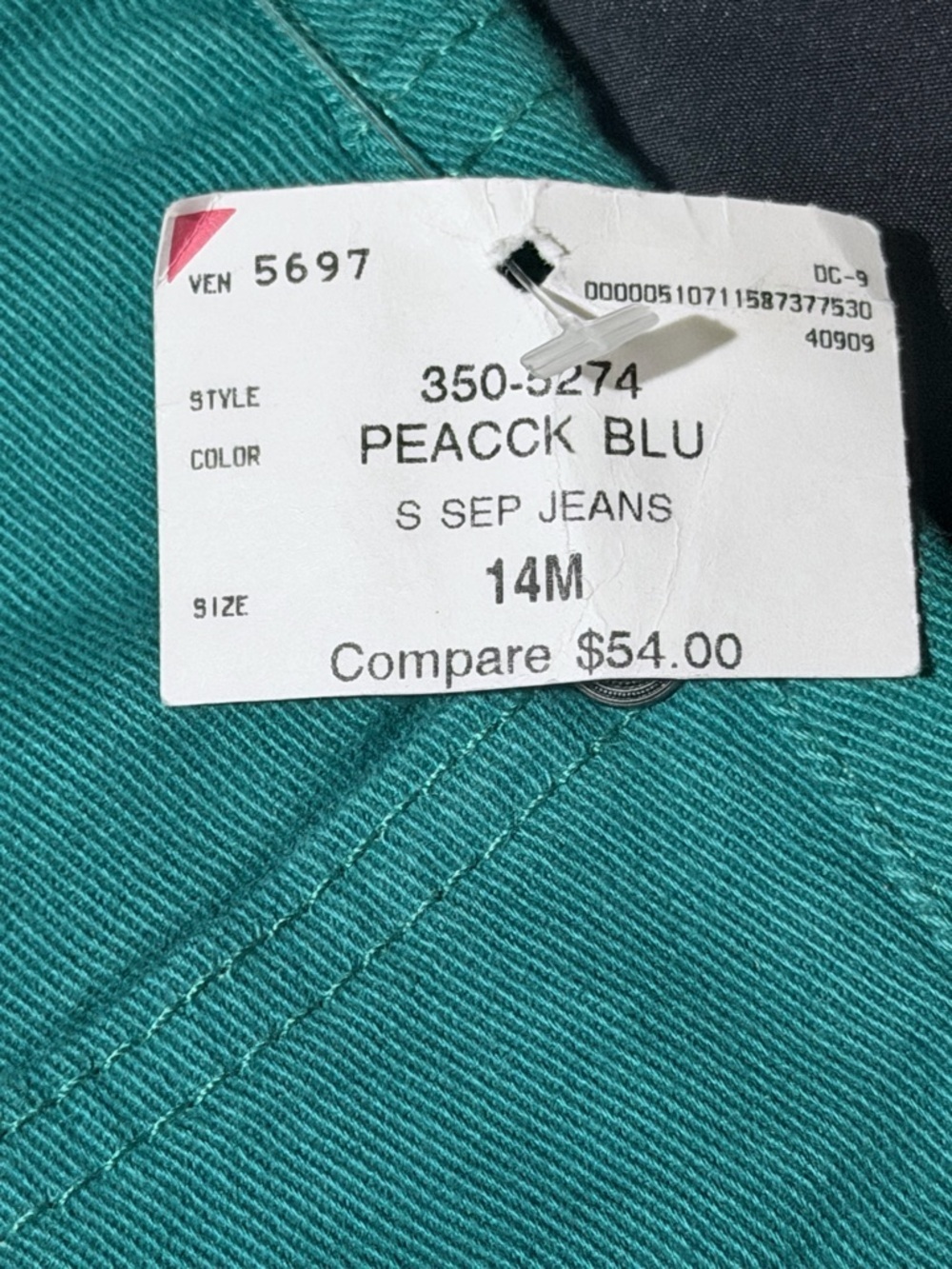 Lee Classic Fit Teal Green Pants - Picture 7 of 10